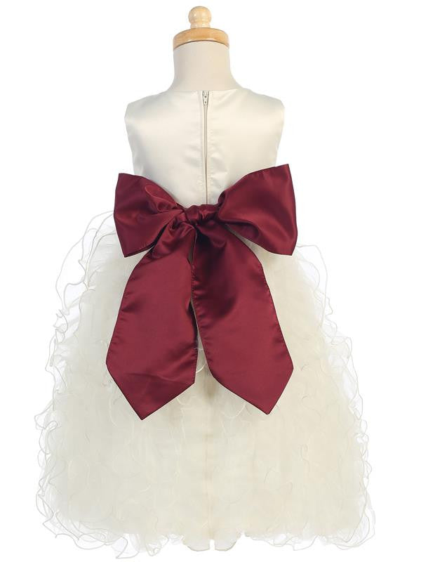 Satin Bodice with Ruffled Organza Skirt BL223