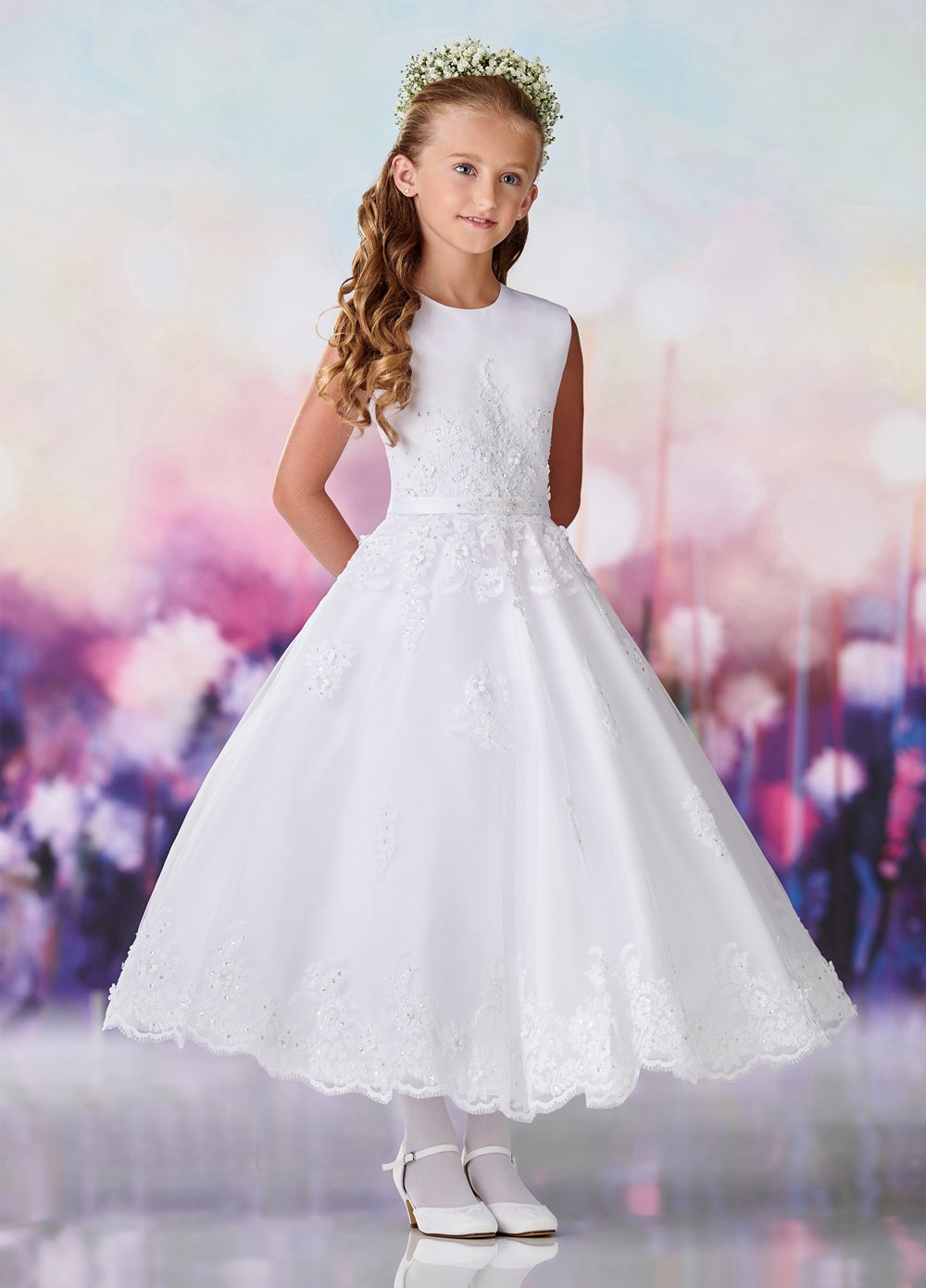 119377 Satin and Tulle Dress