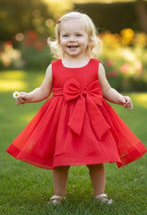 Ribbon Crystal Organza Dress 9191