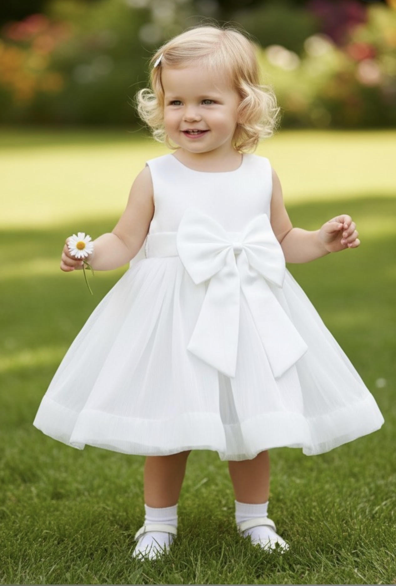 Ribbon Crystal Organza Dress 9191