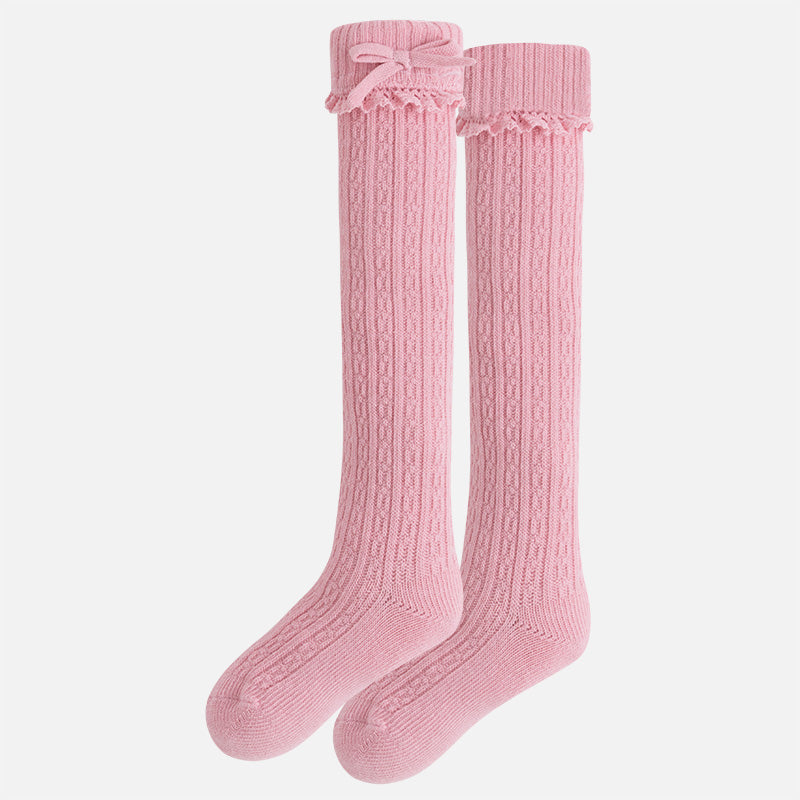 10280BG Girl knee-high socks with frill