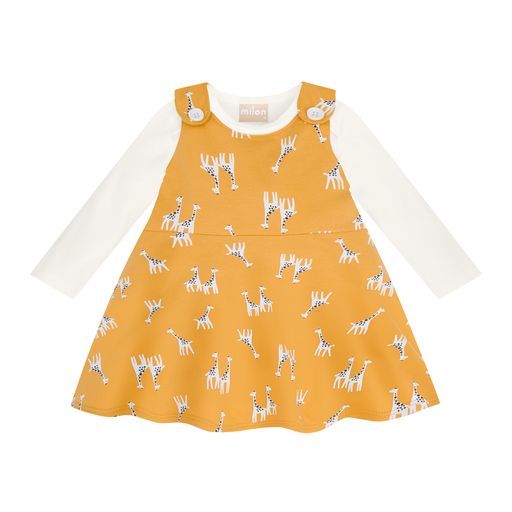 13476E Baby Girls' Yellow Pinafore Dress and T shirt set – Tres Elegant 13476E Baby Girls' Yellow Pinafore Dress and T shirt set – Tres Elegant
