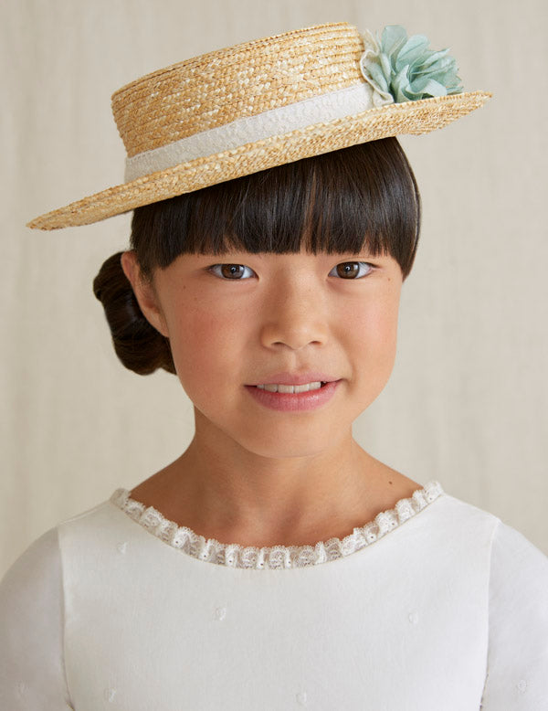 Straw floater boater hat