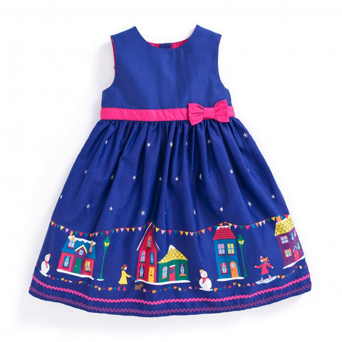 Holiday Blue Dress D7756