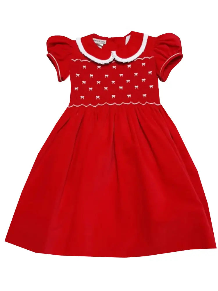I-673F Smocked Bows for Christmas dress