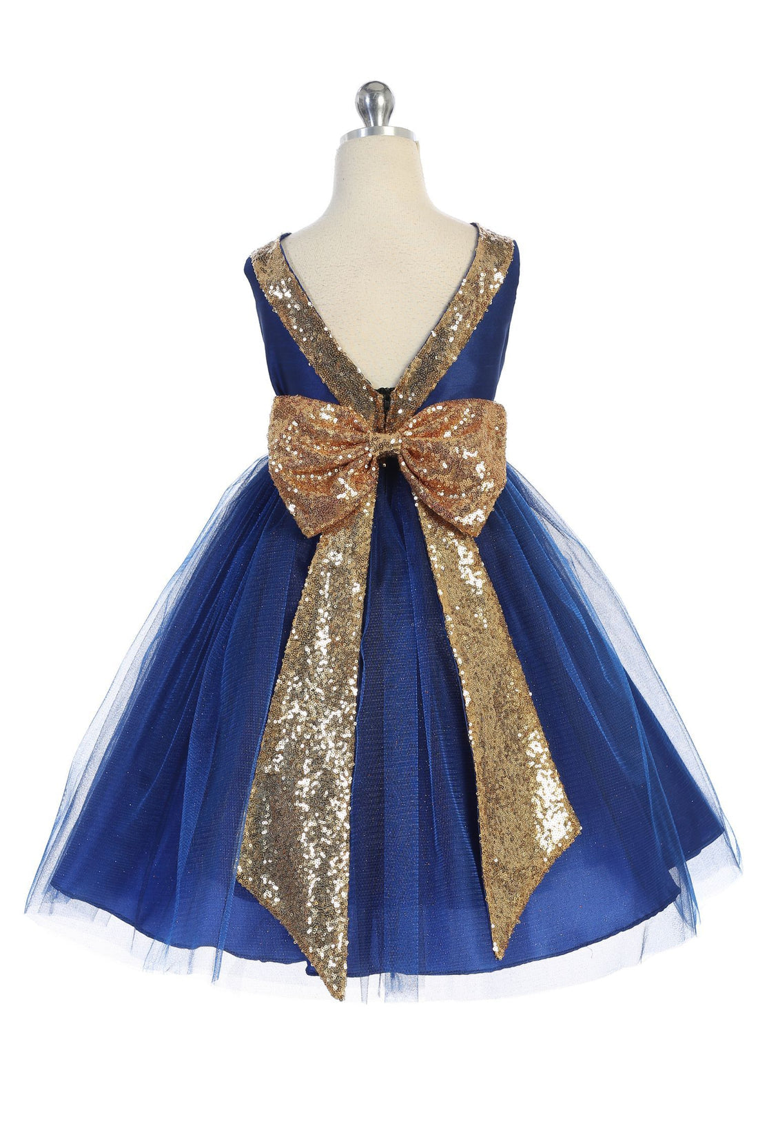 Elegant Royal Blue Gold Prom Dresses 2019 A-Line / Princess Spaghetti  Straps Suede Lace Star Sleeveless
